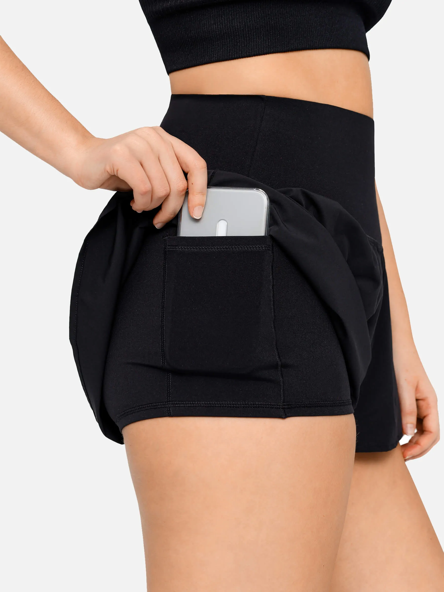 Feelingirl Leisure Solid Sports Shorts