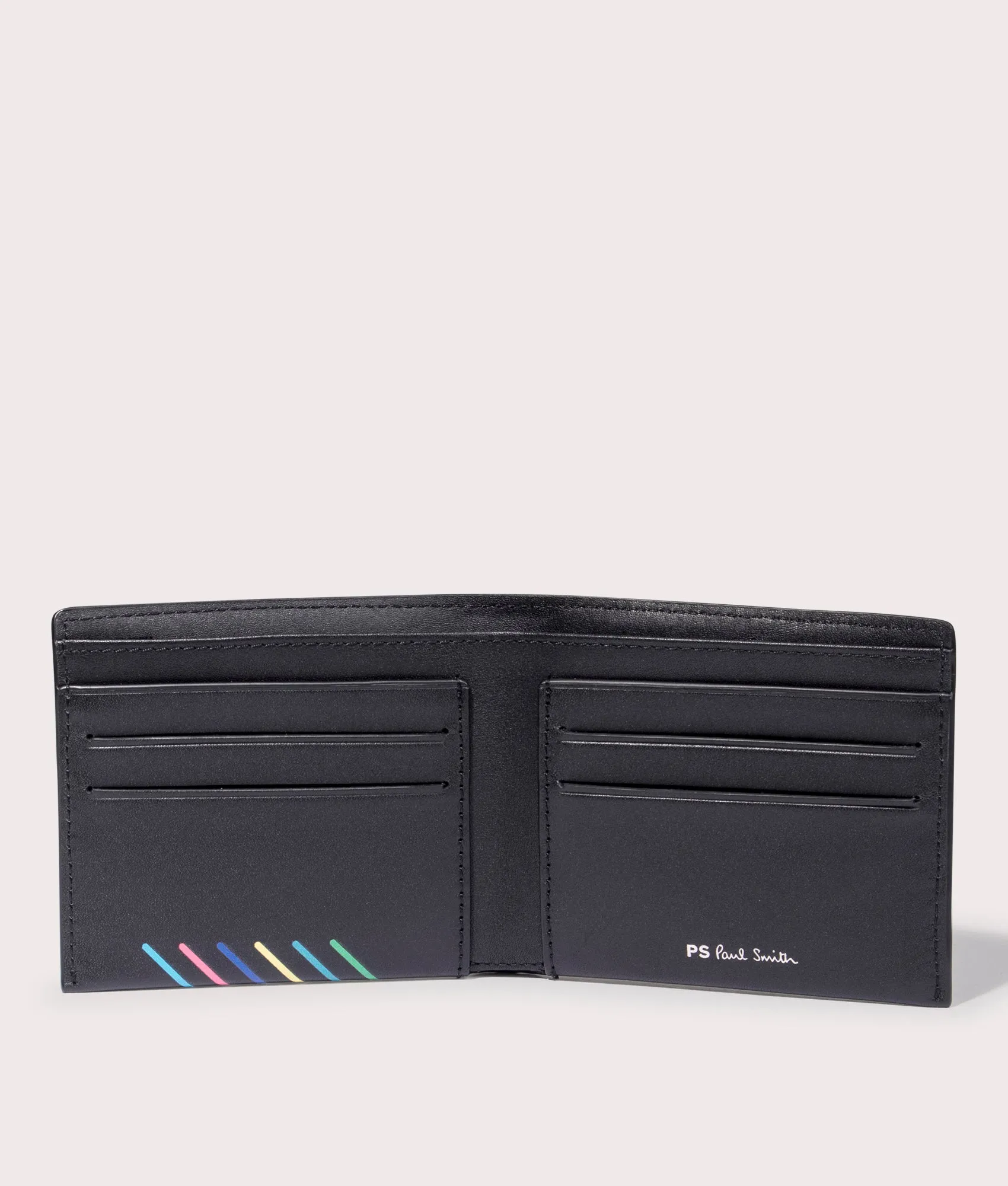 Leather 'Sports Stripe' Billfold Wallet