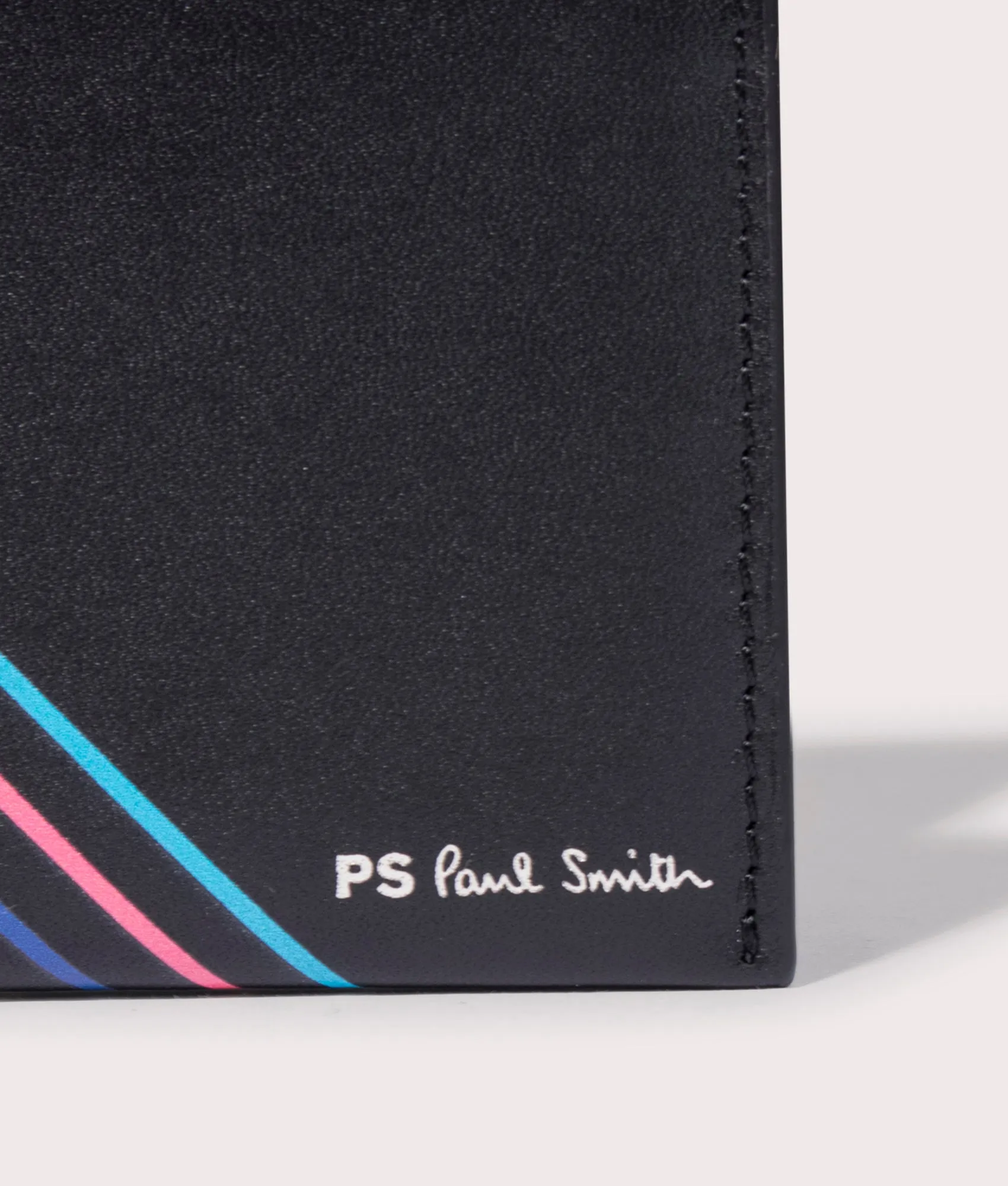 Leather 'Sports Stripe' Billfold Wallet