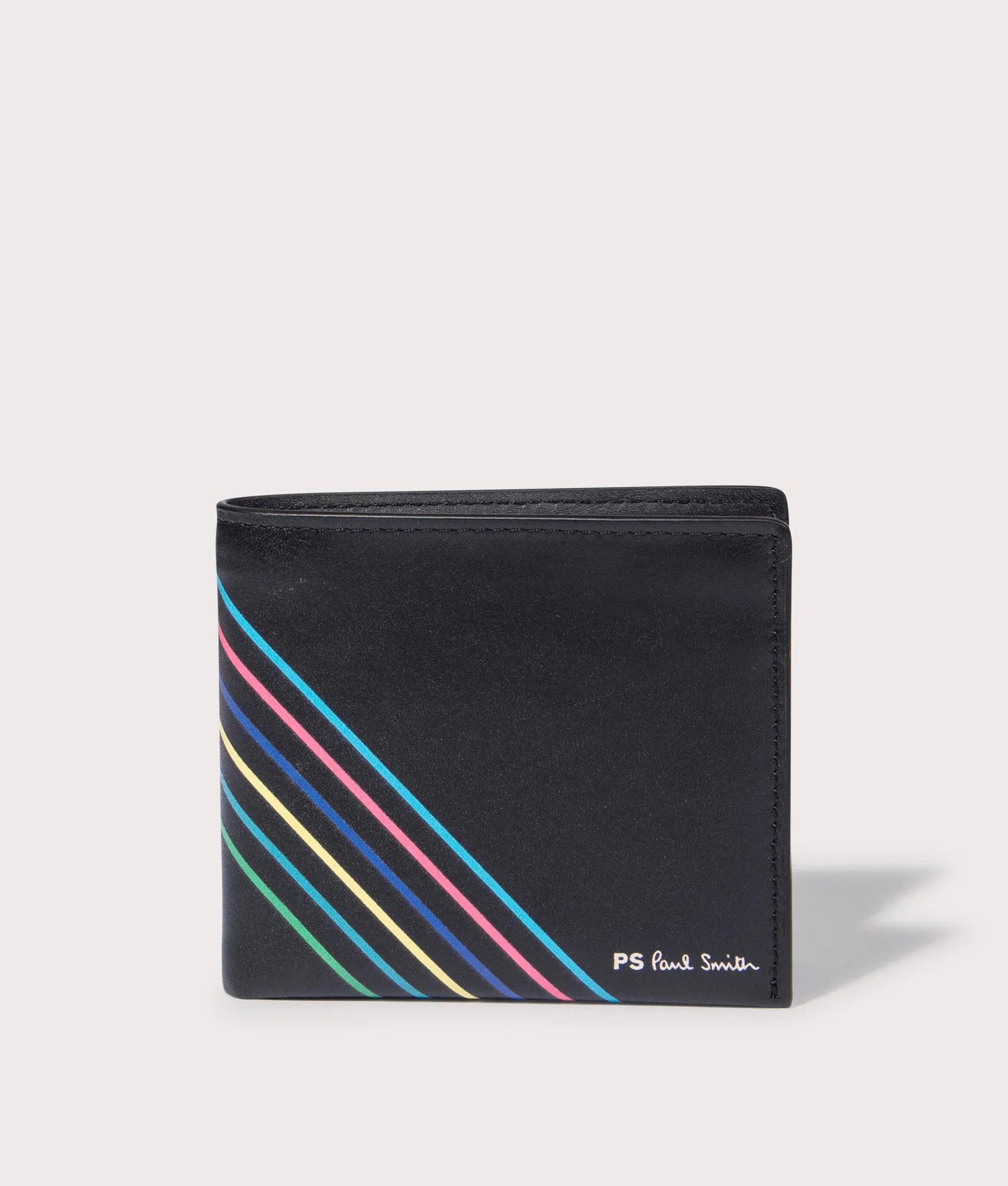 Leather 'Sports Stripe' Billfold Wallet