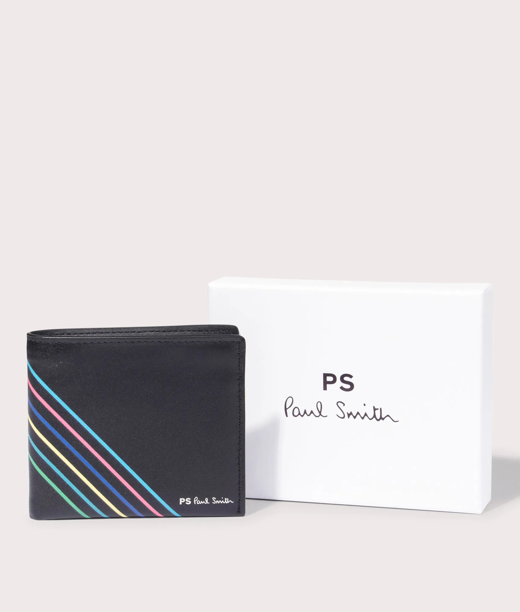 Leather 'Sports Stripe' Billfold Wallet