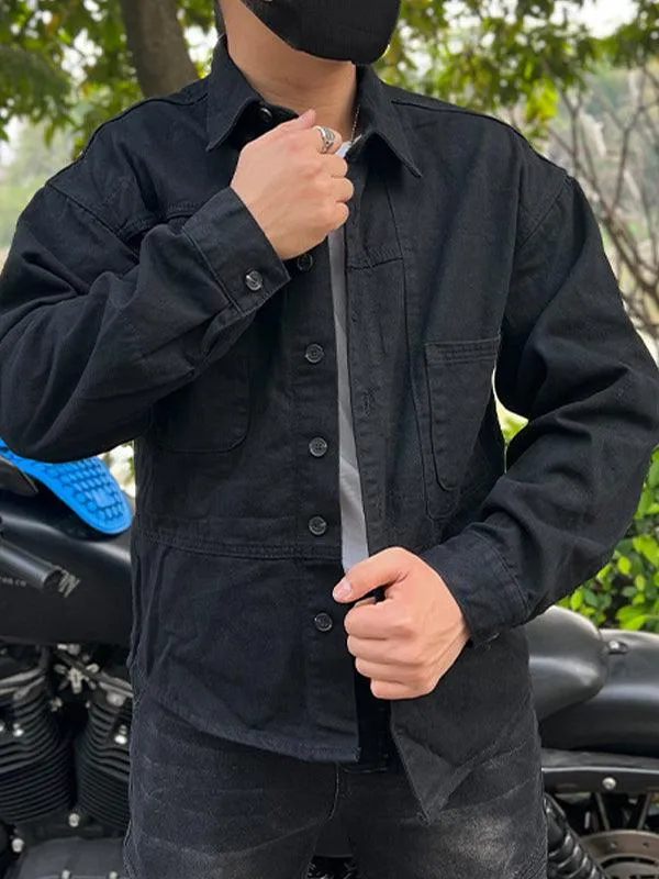 Men's Retro Casual Anti Fall Cycling Long Sleeve Shirt