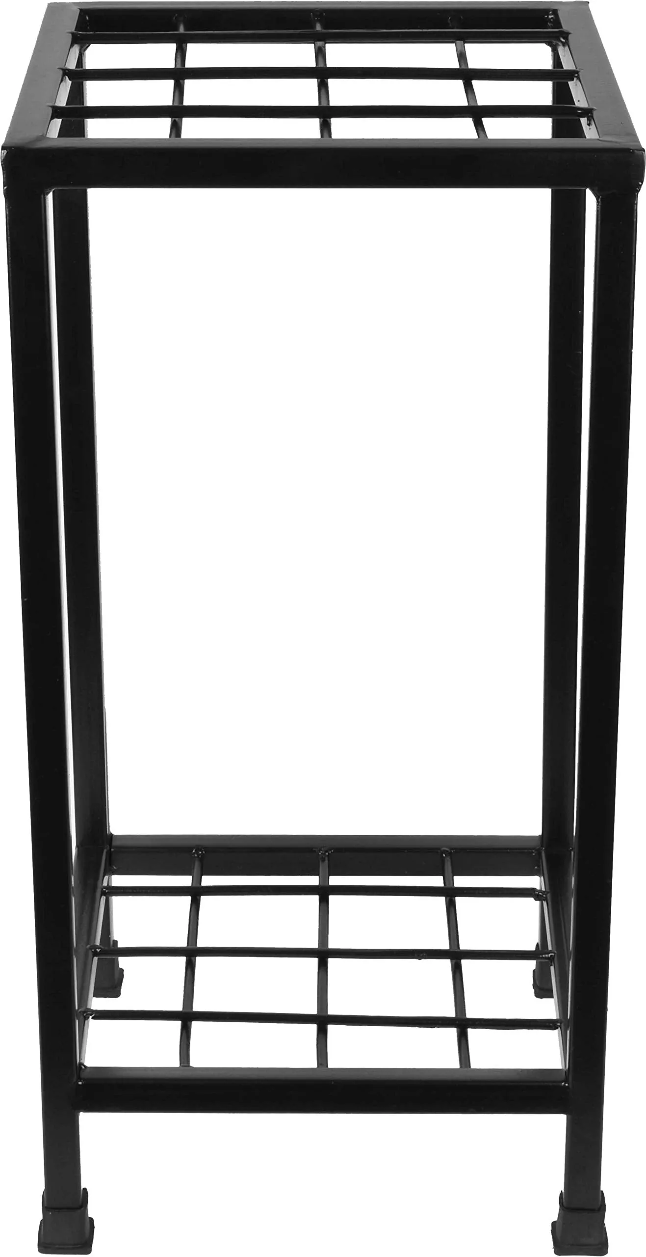 Plantex Heavy GI Metal 2-Tier Plant Stands/Flower Display Shelf/Garden Decor for Indoor & Outdoor (Black)